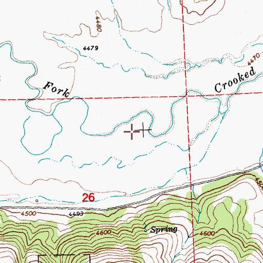 Topographic Map of Crescent Post Office (historical), OR