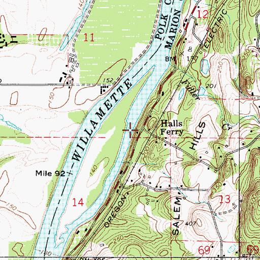 Topographic Map of Croston Post Office (historical), OR