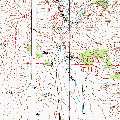 Topographic Map of Cullom Post Office (historical), OR