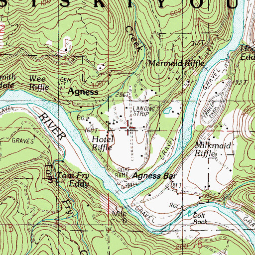 Topographic Map of Cumtux Post Office (historical), OR