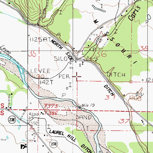 Topographic Map of Davidson Post Office (historical), OR