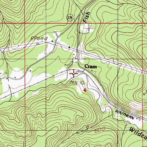 Topographic Map of Delphia Post Office (historical), OR
