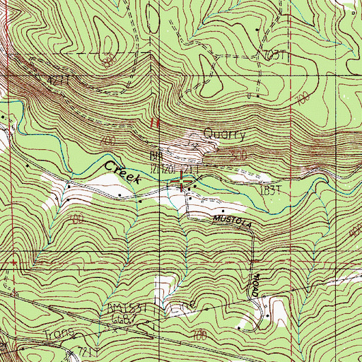 Topographic Map of Dent Post Office (historical), OR