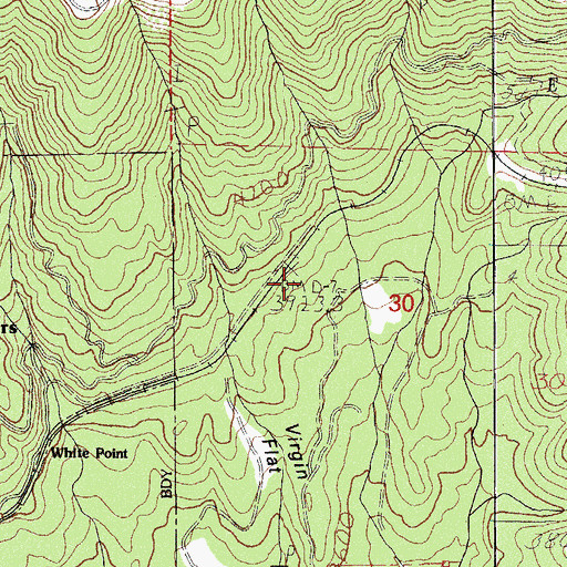 Topographic Map of Deter Post Office (historical), OR