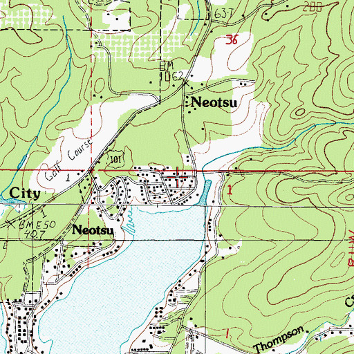 Topographic Map of Devils Lake Post Office (historical), OR