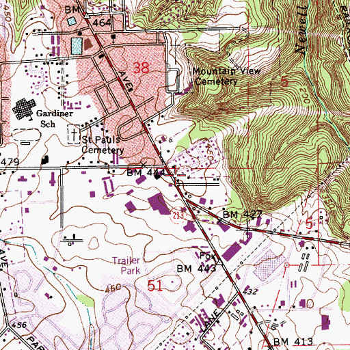 Topographic Map of Ely Post Office (historical), OR