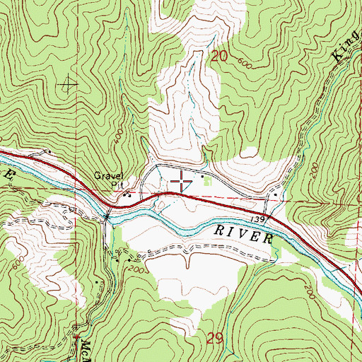 Topographic Map of Enchanted Prairie Post Office (historical), OR