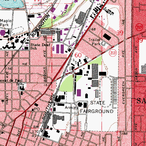 Topographic Map of Fair Ground Post Office (historical), OR
