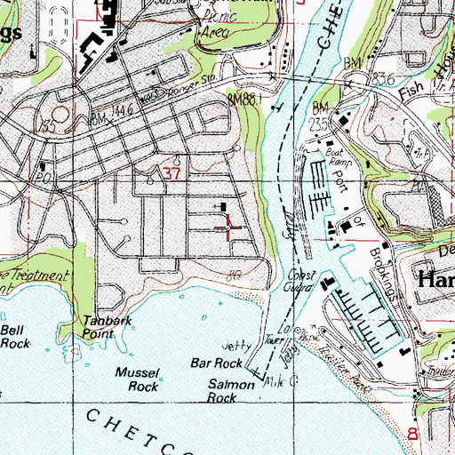Topographic Map of Fern Post Office (historical), OR