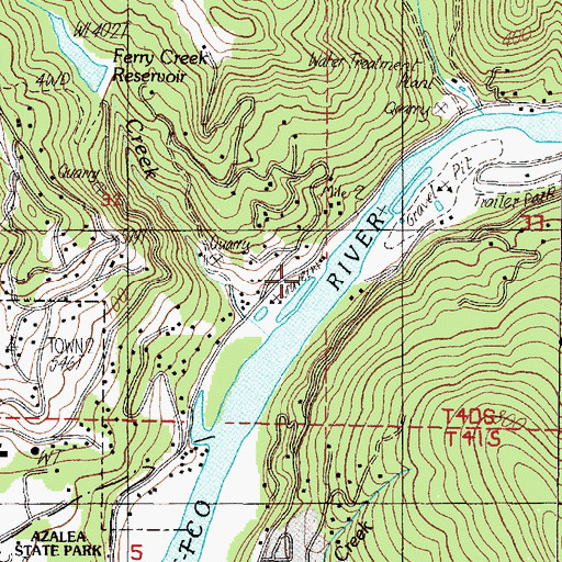 Topographic Map of Ferry Post Office (historical), OR