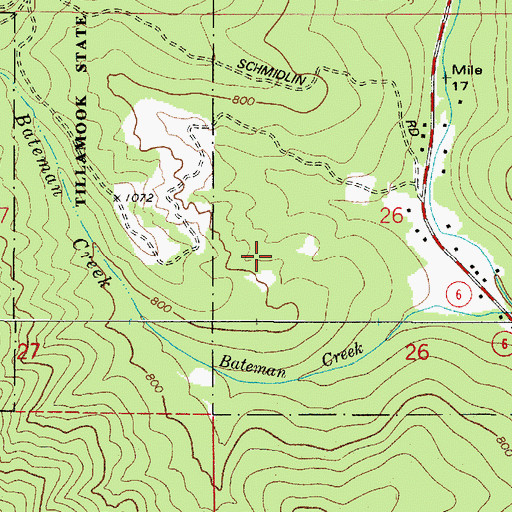 Topographic Map of Fir Post Office (historical), OR