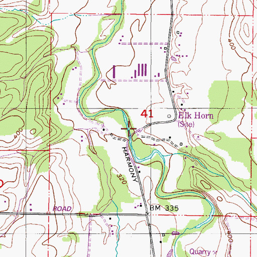 Topographic Map of Firholm Post Office (historical), OR