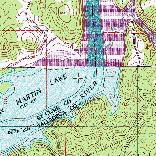 Topographic Map of Collins Bend, AL