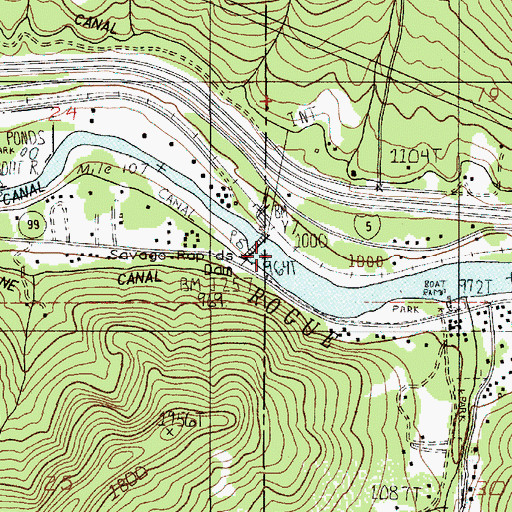 Topographic Map of Gold River Post Office (historical), OR