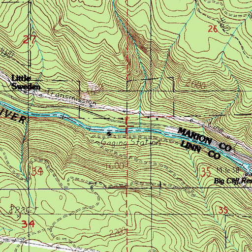 Topographic Map of Green Basin Post Office (historical), OR