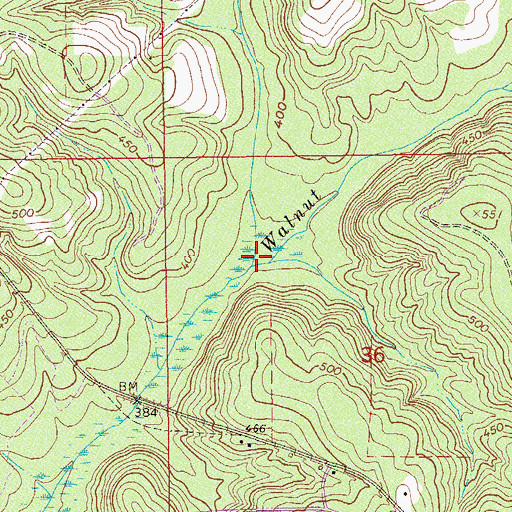 Topographic Map of Collins Branch, AL