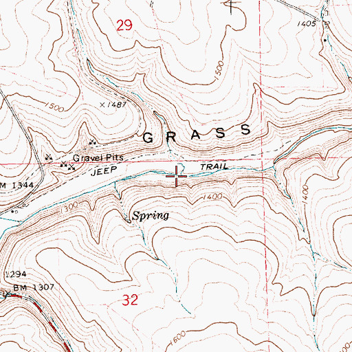 Topographic Map of Grover Post Office (historical), OR