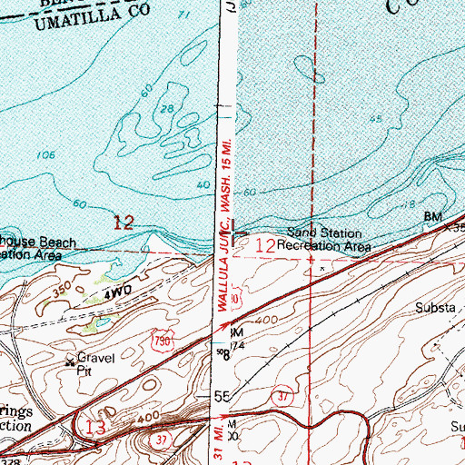Topographic Map of Hawthorne Post Office (historical), OR