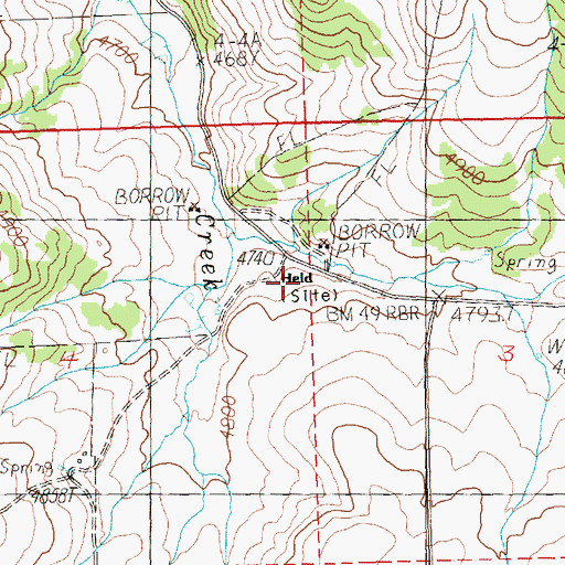 Topographic Map of Held Post Office (historical), OR