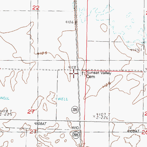 Topographic Map of Henney Post Office (historical), OR