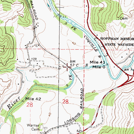 Topographic Map of Hermansville Post Office (historical), OR