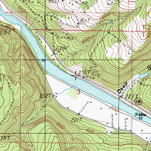 Topographic Map of Hillside Post Office (historical), OR