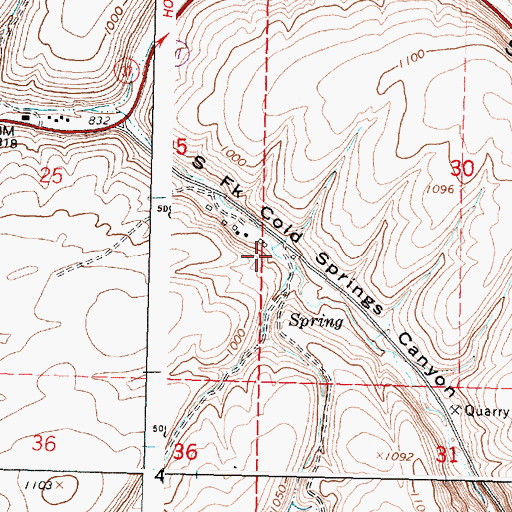 Topographic Map of Hilton Post Office (historical), OR
