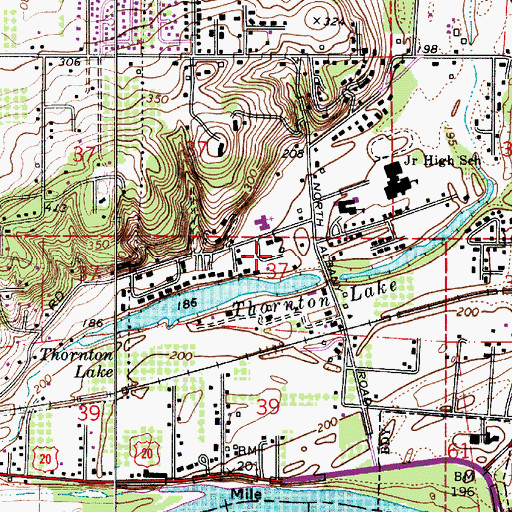 Topographic Map of Hoffman Post Office (historical), OR