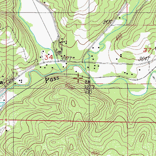Topographic Map of Hudson Post Office (historical), OR