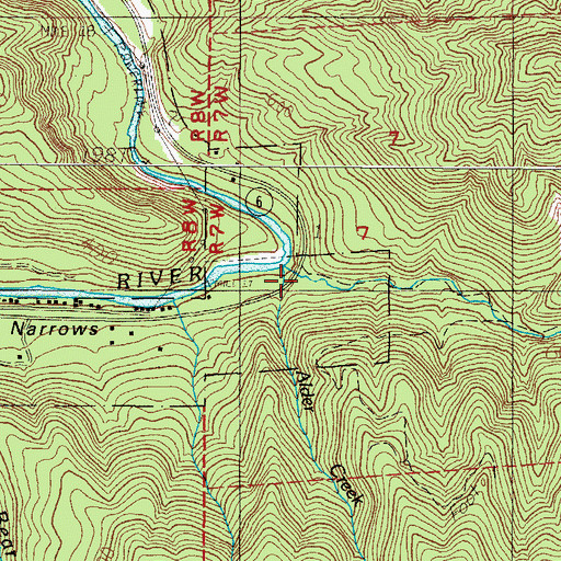 Topographic Map of Illingworth Post Office (historical), OR