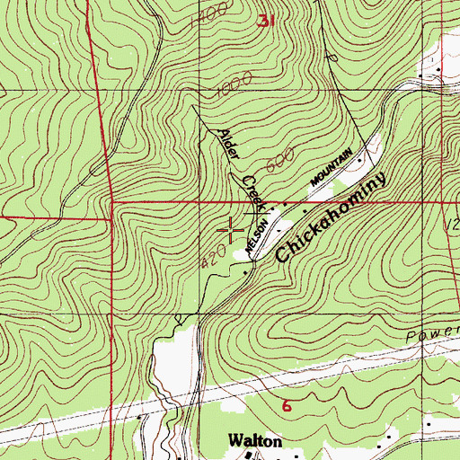 Topographic Map of Inlow Post Office (historical), OR
