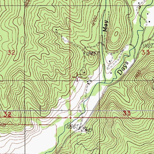 Topographic Map of Isolate Post Office (historical), OR