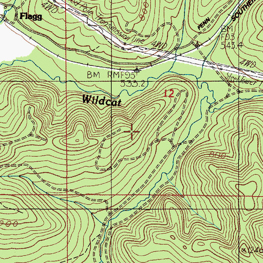 Topographic Map of Ivison Post Office (historical), OR