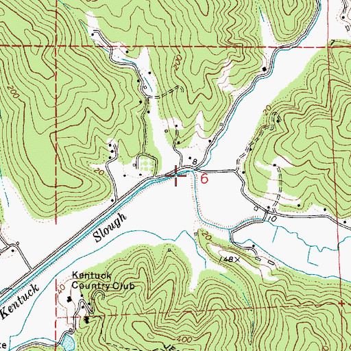 Topographic Map of Kentuck Slough Post Office (historical), OR