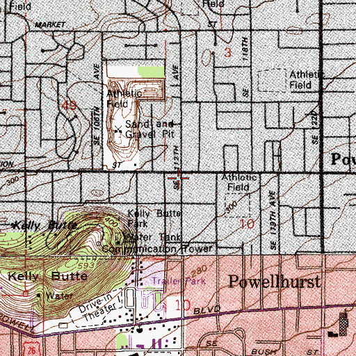 Topographic Map of Killgaver Post Office (historical), OR