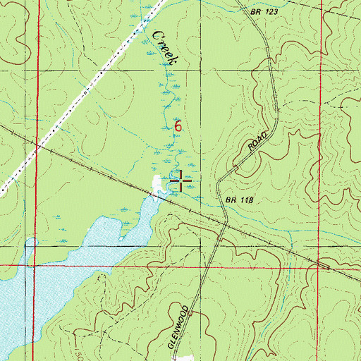 Topographic Map of Collins Creek, AL