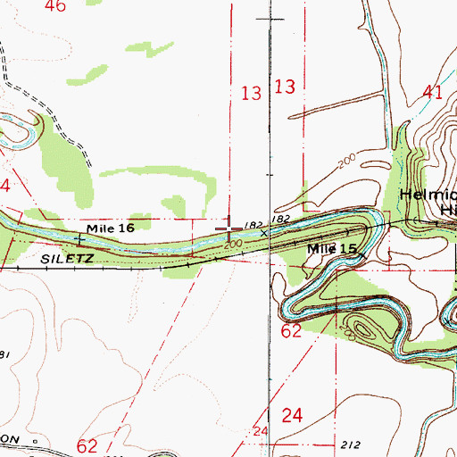Topographic Map of Lackemute Post Office (historical), OR