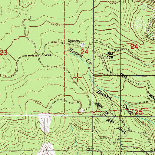 Topographic Map of Larch Post Office (historical), OR