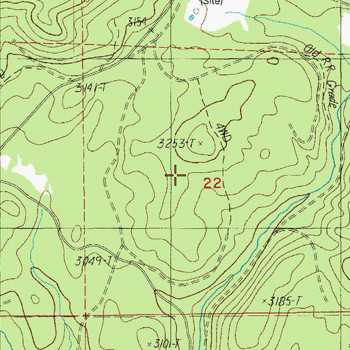 Topographic Map of Lemont Post Office (historical), OR