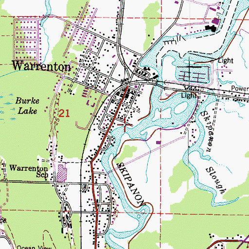 Topographic Map of Lexington Post Office (historical), OR