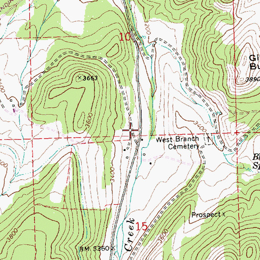 Topographic Map of Liberty Post Office (historical), OR