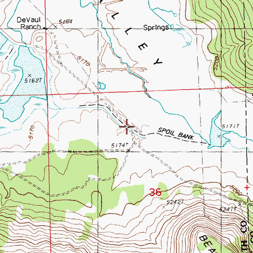 Topographic Map of Loraton Post Office (historical), OR