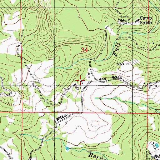 Topographic Map of Manila Post Office (historical), OR