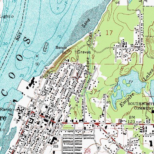 Topographic Map of Market Post Office (historical), OR