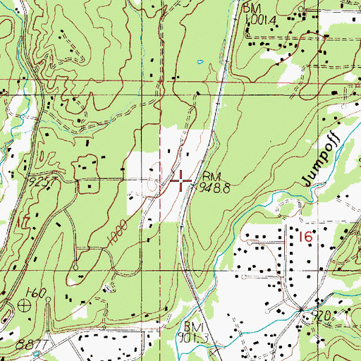 Topographic Map of McAllister Post Office (historical), OR