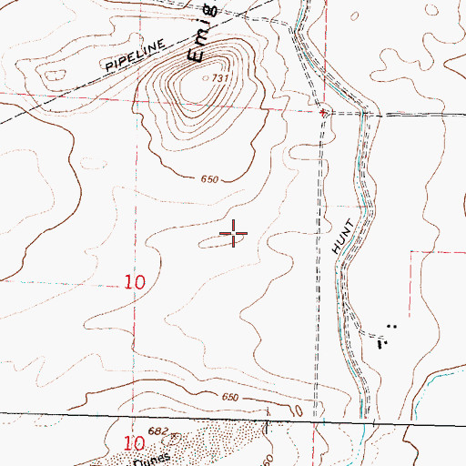 Topographic Map of Meadows Post Office (historical), OR