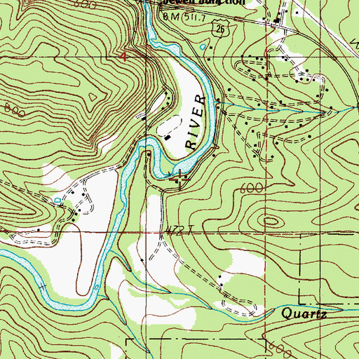 Topographic Map of Mishawaka Post Office (historical), OR