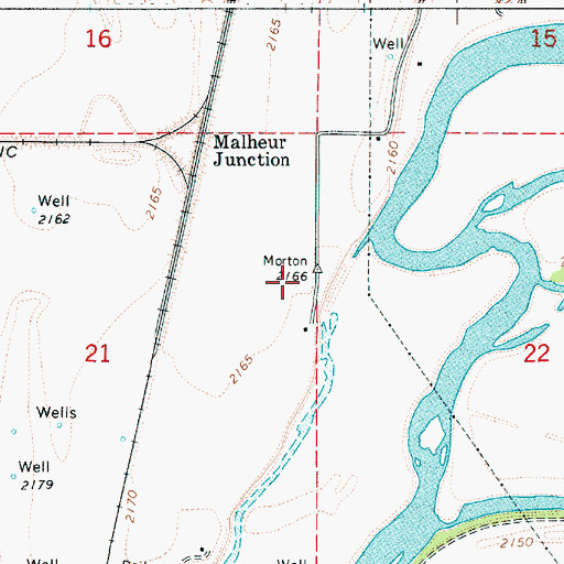 Topographic Map of Morton Post Office (historical), OR