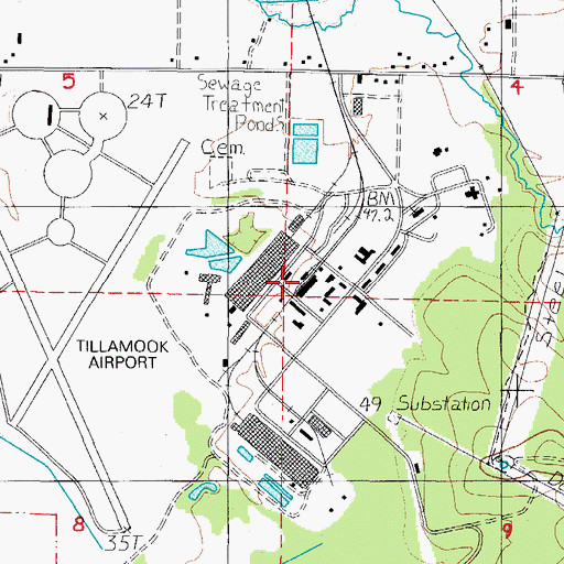 Topographic Map of Naval Air Station Post Office (historical), OR