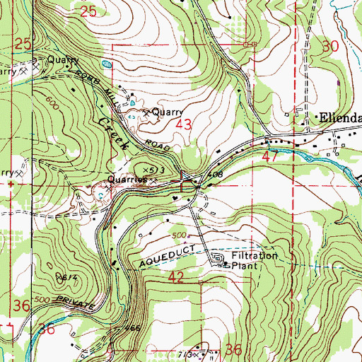 Topographic Map of Nesmiths Post Office (historical), OR